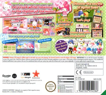 Hello Kitty and the Apron of Magic - Rhythm Cooking (Europe) box cover back